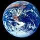 A view of Earth from space.